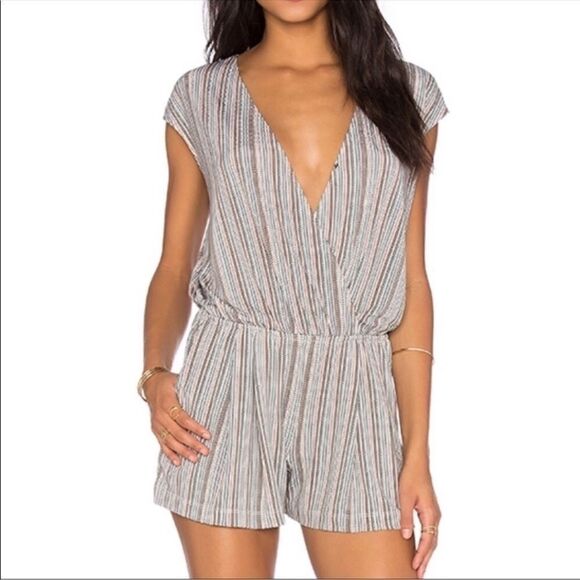 𝅺BCBGENERATION “Canyon Clay” Printed Shorts Romper - Picture 1 of 12